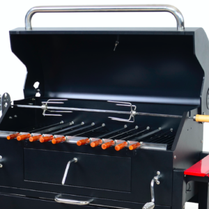 Charcoal rotisserie grill